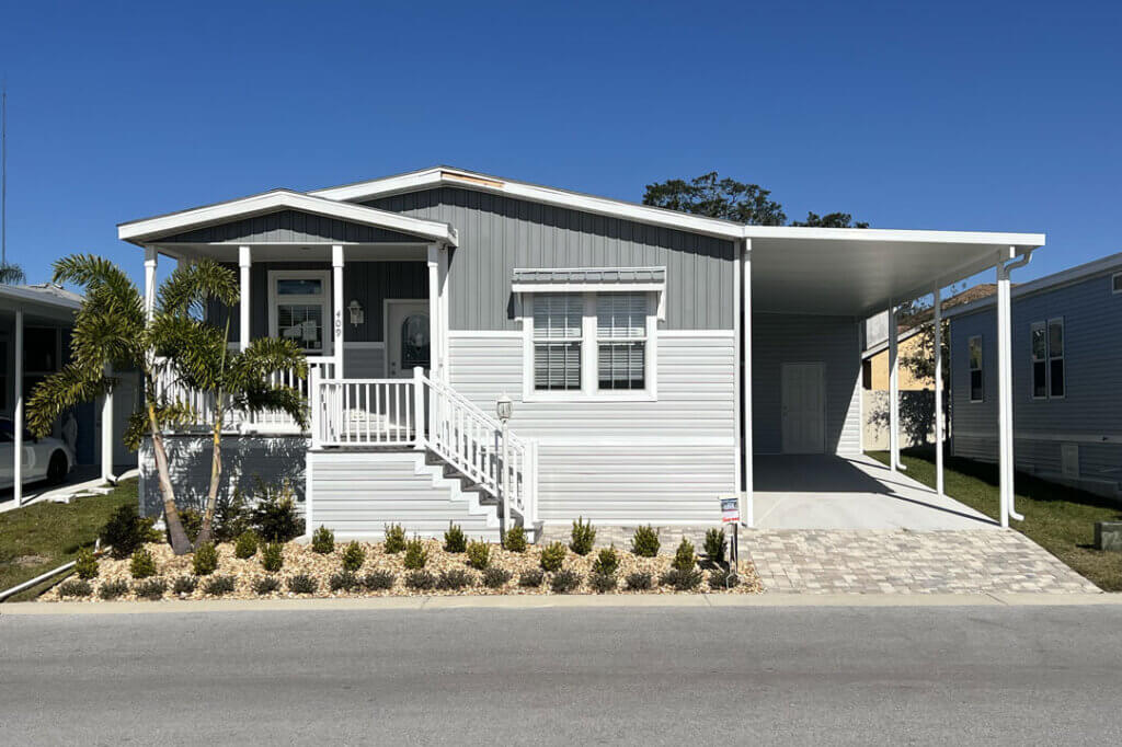 Tarpon Springs manufactured home in The Meadows, a 55+ retirement community.