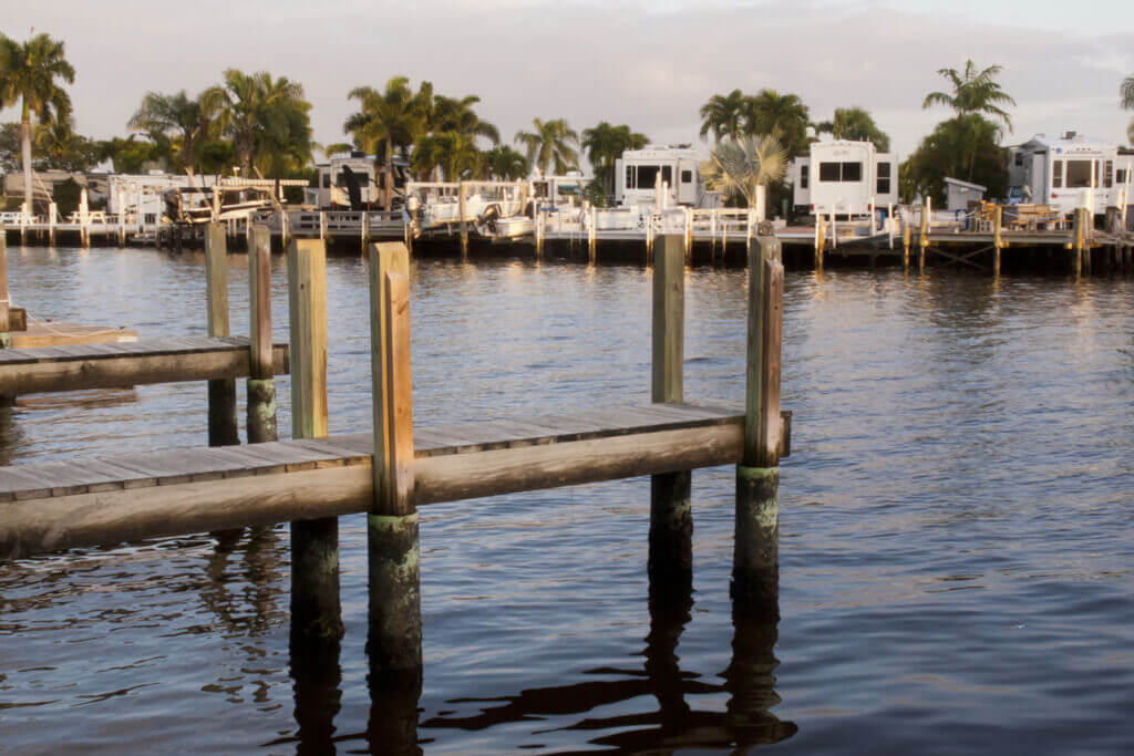 Chokoloskee RV water view in Florida