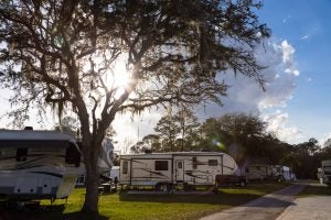 RVs parked at Holiday RV Park & Resort