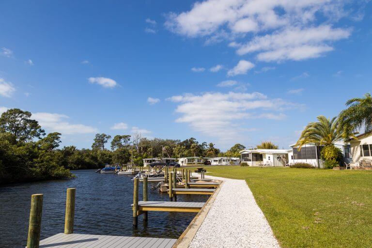 estero homes along water