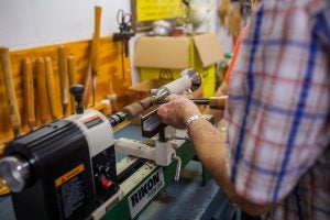 The woodshop at Rolling Greens Village