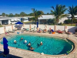 The waters residents enjoy their pool