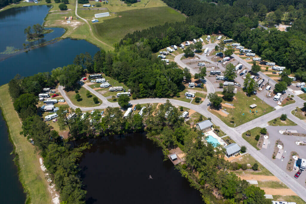 Lake Jasper RV Drone Overview Image