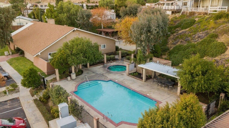 aerial of pool