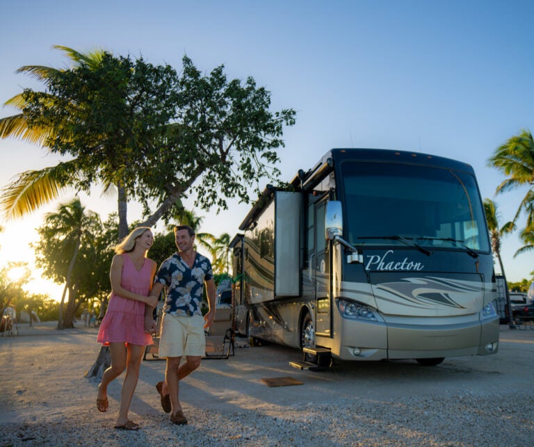 Big Pine Key Resort - Couple Leaving RV Site