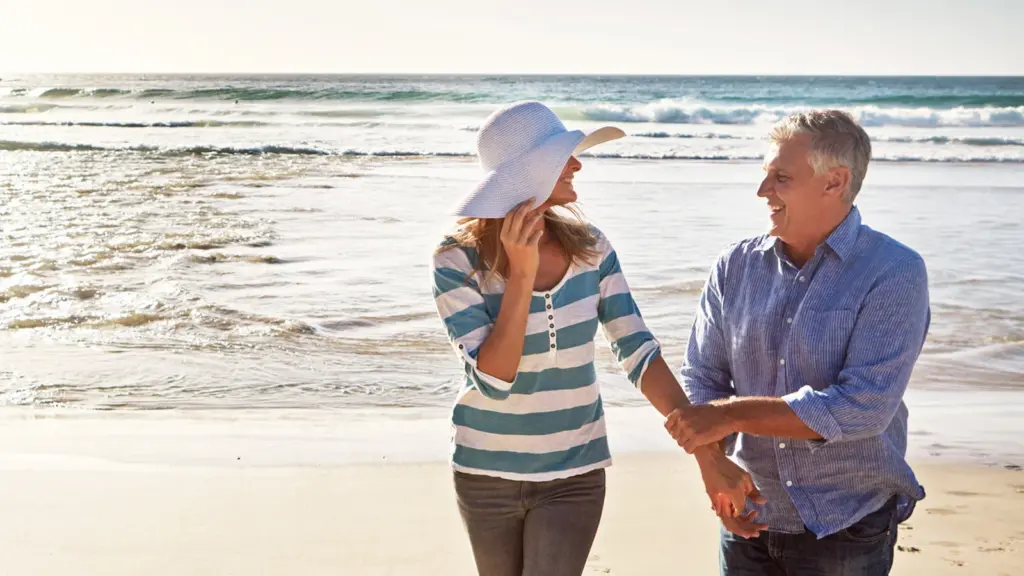 Couple walking on Beach