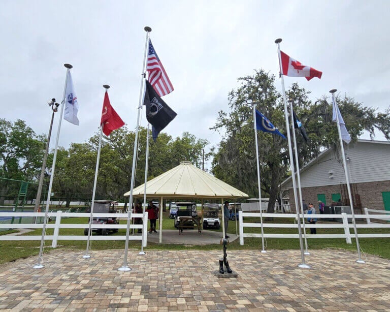 Veterans Tribute Park Ribbon Cutting Ceremony at Holiday RV Park in Leesburg, FL.