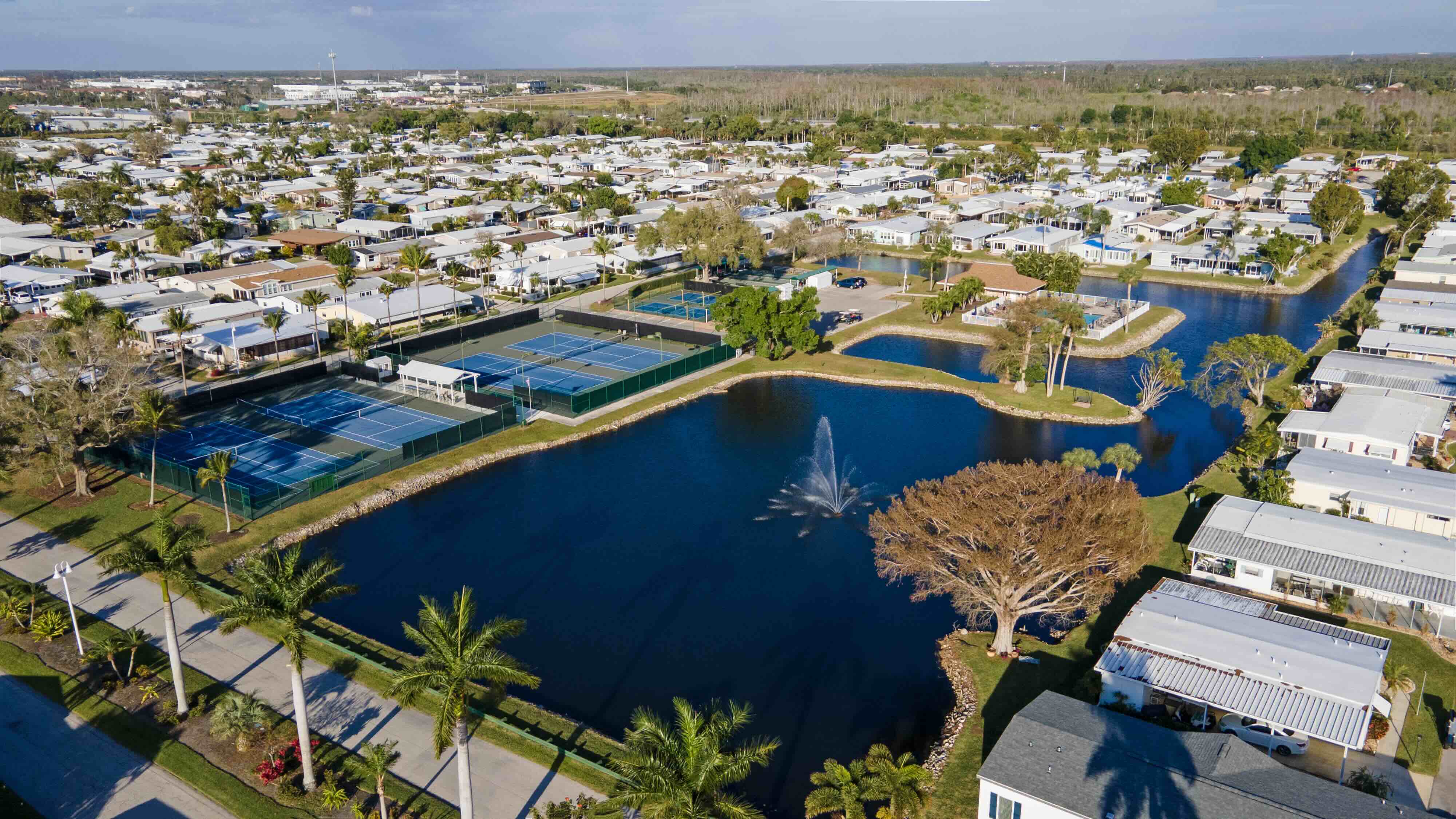 Jamaica Bay Village - drone shot of lake