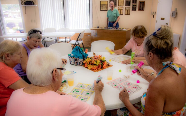 Residents Playing Bingo at Lake Griffin Harbor