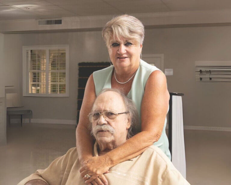 Patty and Jack Johnson at their StrawBerry Ridge home in Florida.