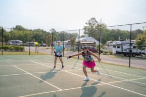 creekfire - guests playing pickleball