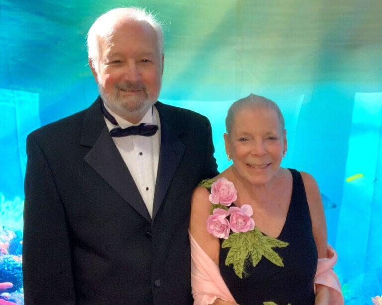 Couple at the Under the Sea Prom at Cypress Lakes Village in Florida.