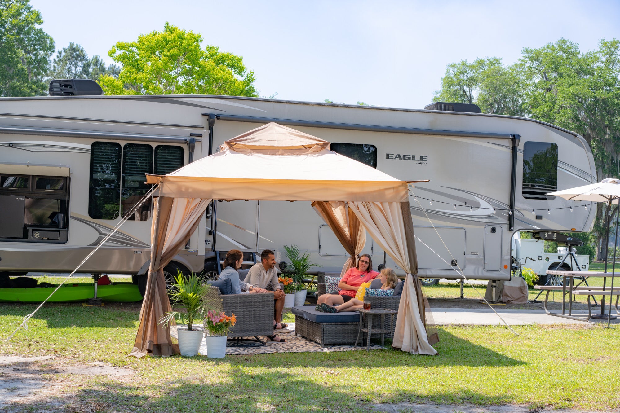 rv site patio lake jasper