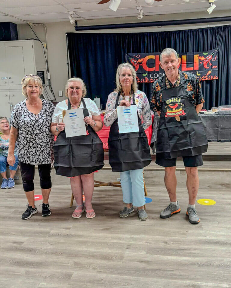 Guests at River Vista RV in Ruskin, Florida placed in the January Chili Cook off event.