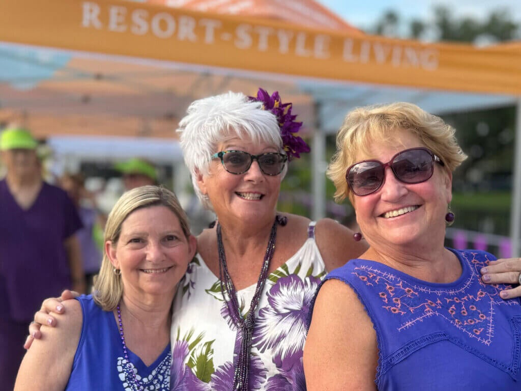 Residents at an event in Camelot Lakes Village in Sarasota, Florida.