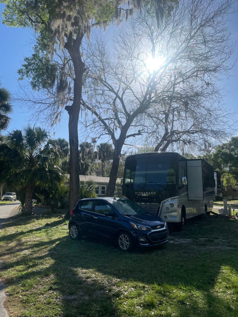 Trailer Parked in Spot at Holiday RV