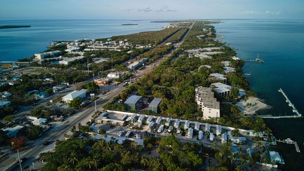 aerial view of keys