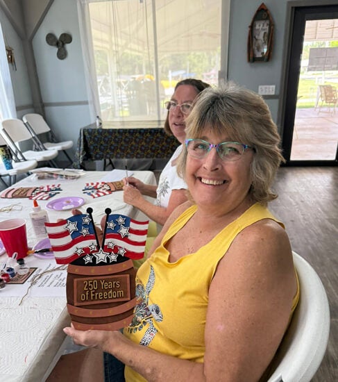 July 4th craft class at Holiday RV Park in Leesburg, FL.