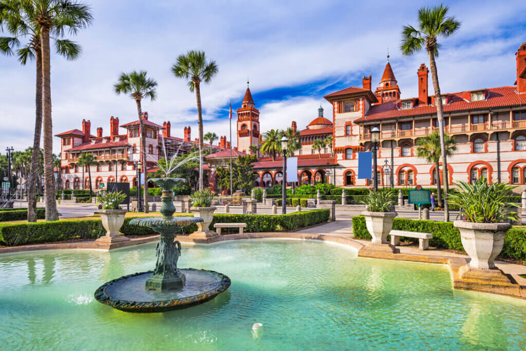 St. Augustine, Florida, USA town square.