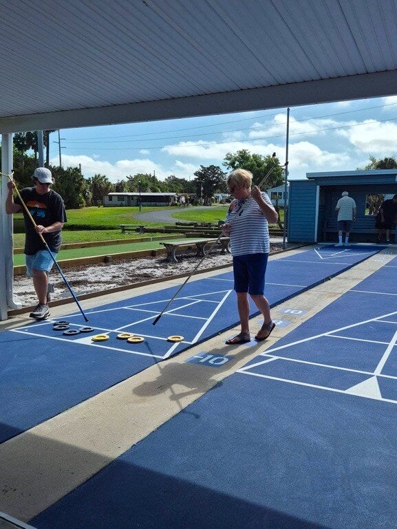 Shuffle Board at Lake Griffin Harbor