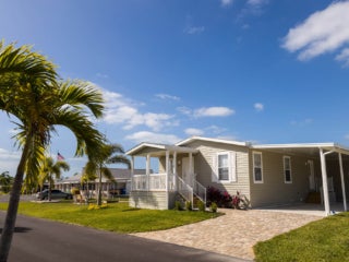 front view of manufactured home in estero bay village, Florida