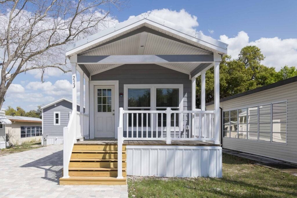 front of cottage with porch