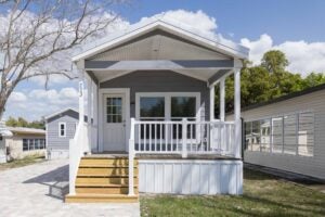 front of cottage with porch