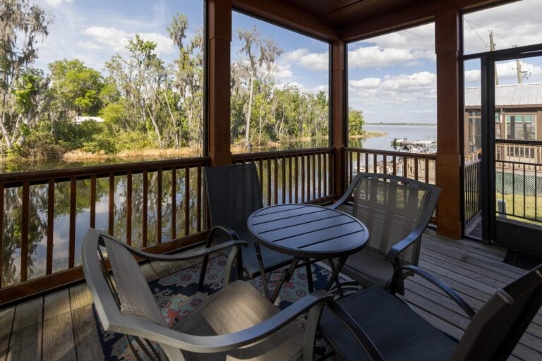 Porch overlooking canal