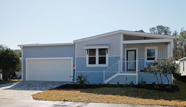 Exterior of home at 2238 Common Loon in Cypress Lakes Village in Ocala, Florida.