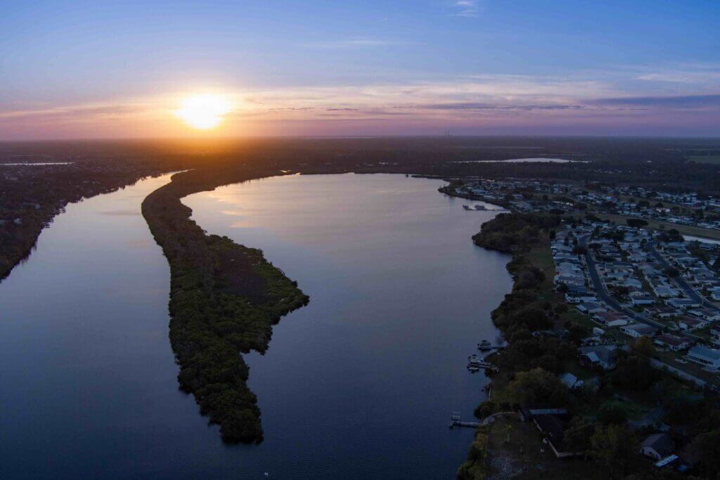 River Vista RV view of little manatee river