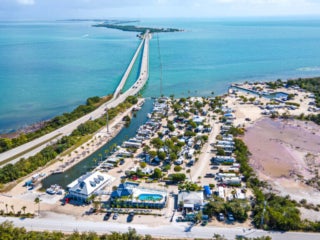 Big Pine Key Aerial Drone overview of Big Pine Key RV Park.
