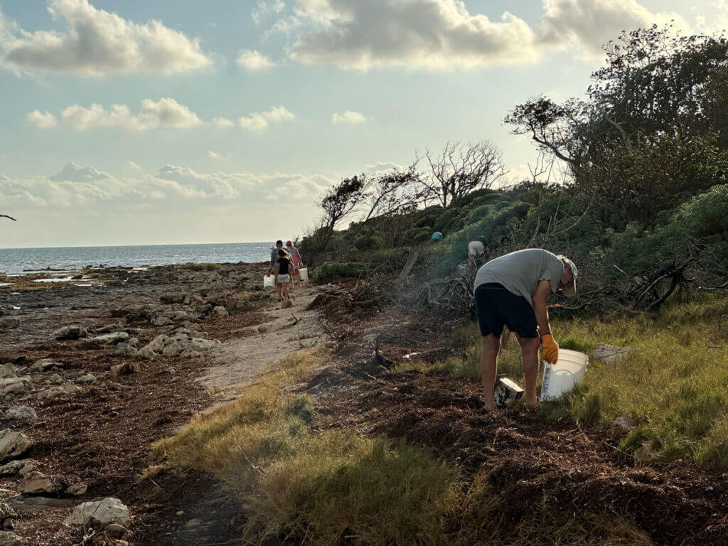 Beach clean up near Big Pine Key RV Park in Florida