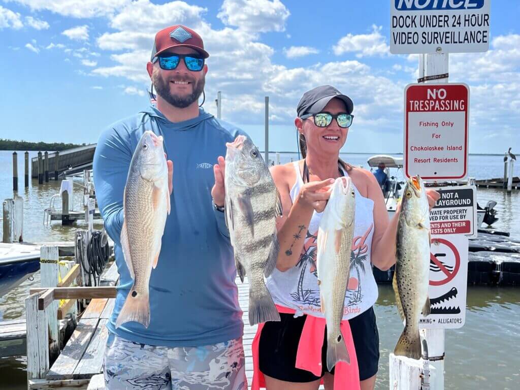 Residents Fishing Catches at Chokoloskee