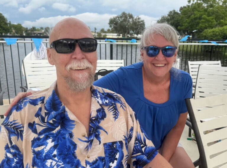 Residents at an event in Camelot Lakes Village in Sarasota, Florida.