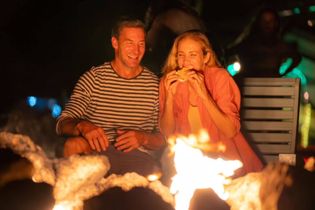 Campfire pit at Big Pine Key RV Park, a campground in the Florida Keys