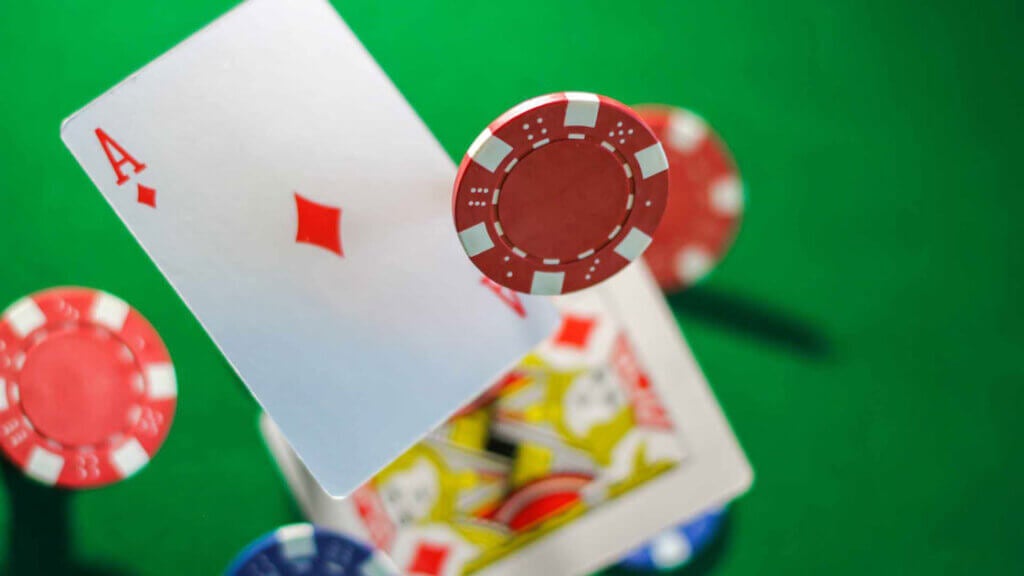 Poker chips and cards from Pixabay on Canva