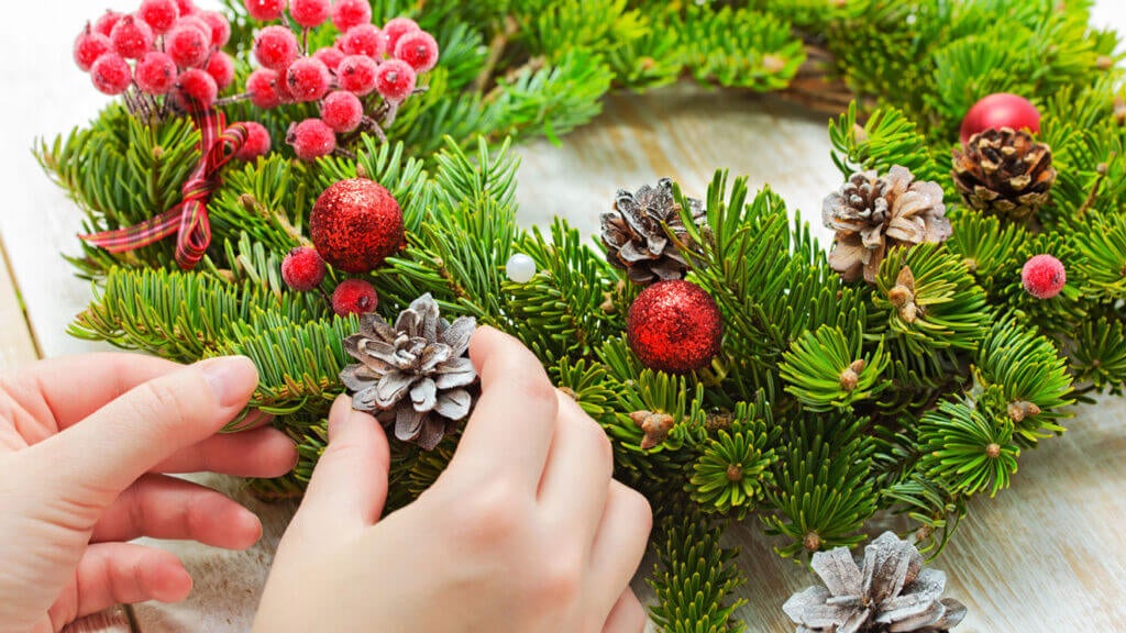 Christmas wreath making class