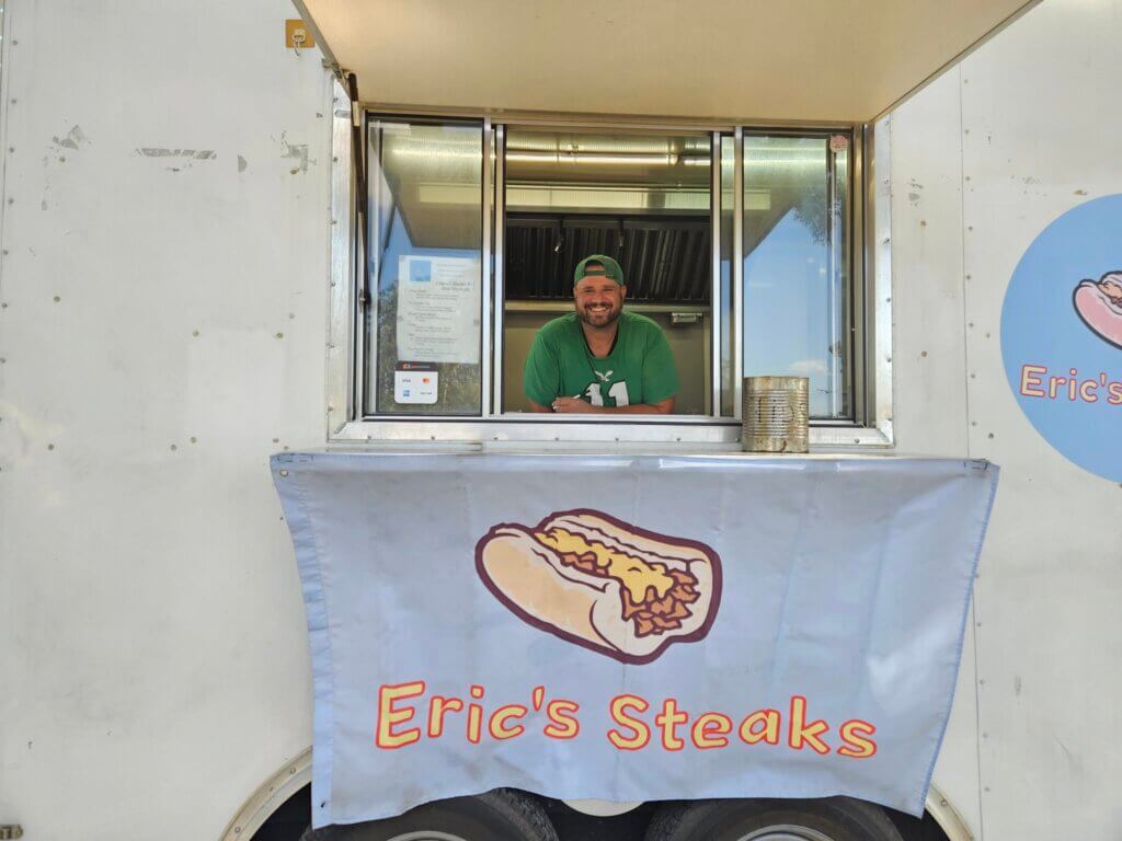 Erics Steak Food Truck at Holiday RV Park in Leesburg, Florida.