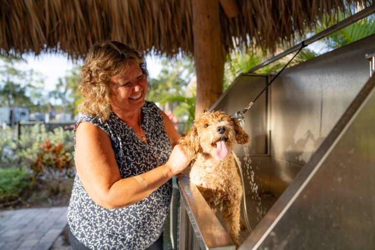 Dog Washing Station at Blueway RV