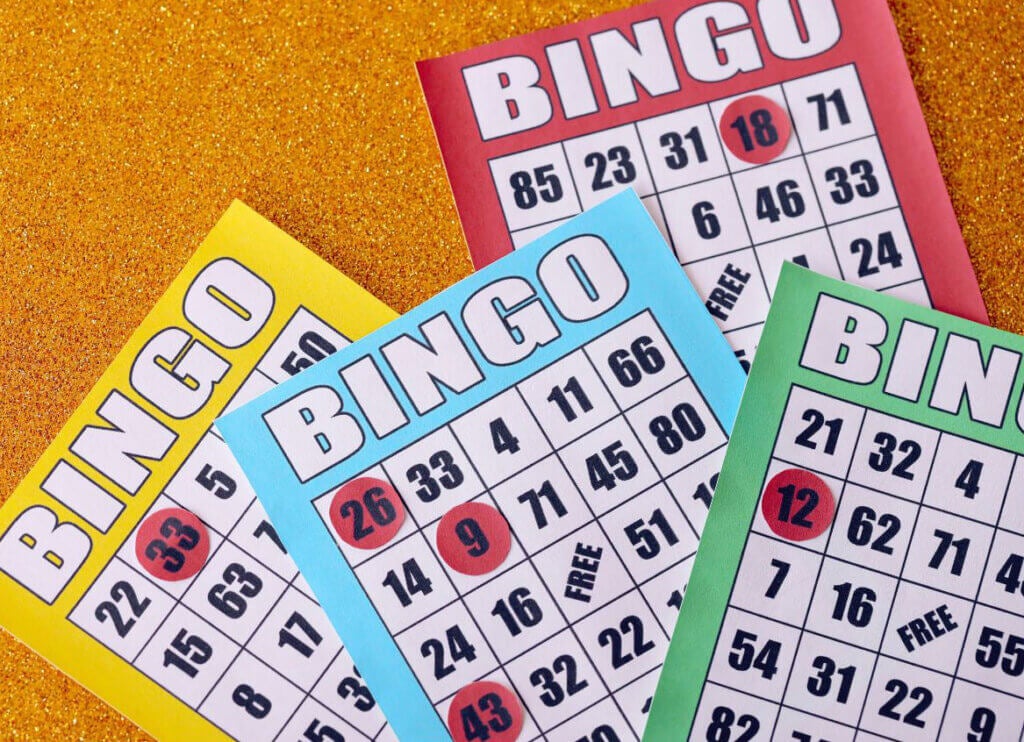 Four bingo cards