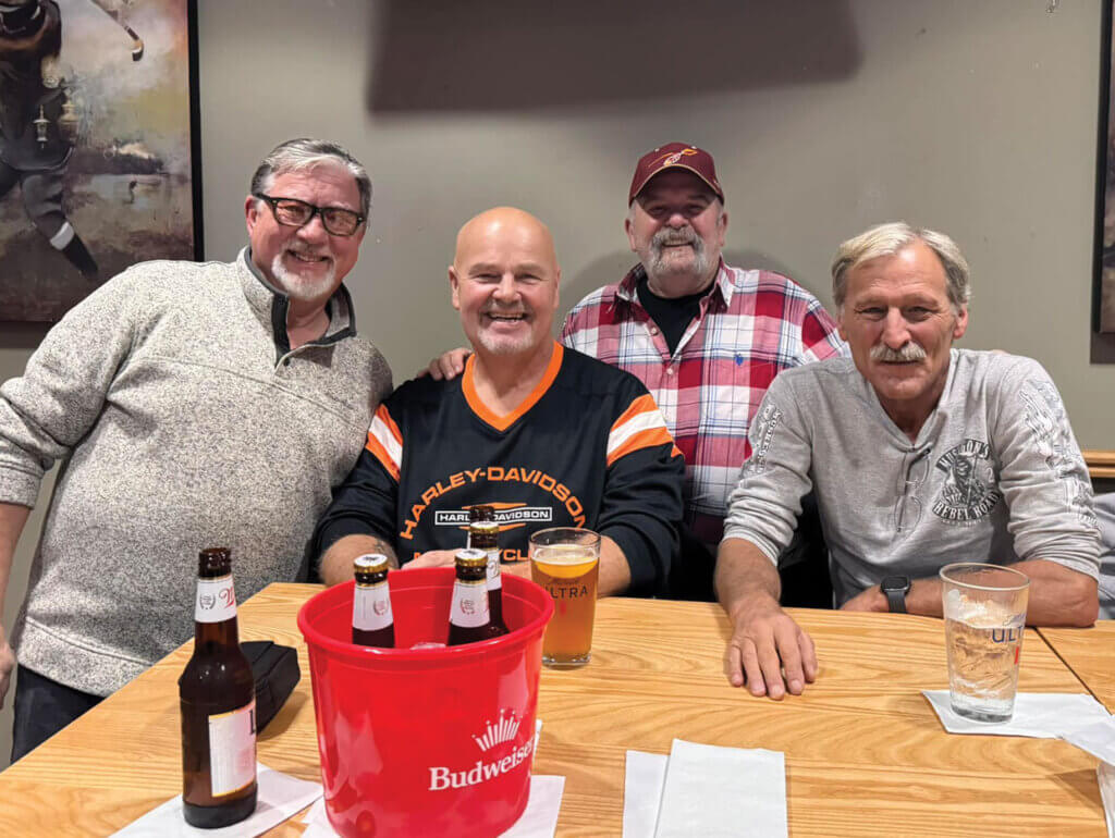 55+ Residents having drinks at the big Cypress Grill at Cypress Lakes Village in Lakeland, FL.