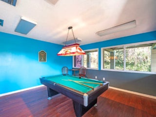 Inside view of the billiards room at Hyde Park Village in Florida.