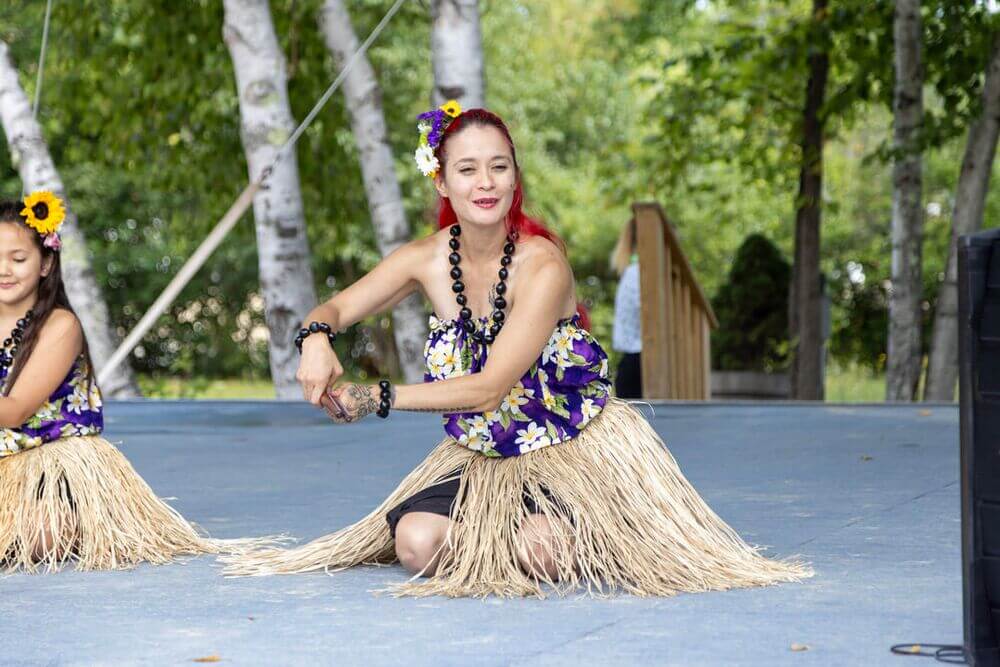 Unicorn Hula hosting Luau Weekend at Point Sebago Resort in Maine.