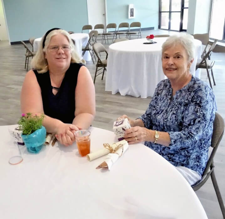Ladies having brunch for Mothers Day at the Clubhouse at Rolling Greens Village in Ocala, FL.
