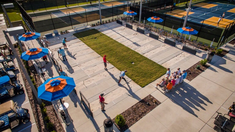 Rolling Greens Village in Ocala, Florid - Shuffleboard Overhead