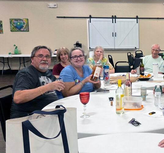 Wine Night for 55+ residents at The Meadows in Tarpon Springs, Fl.