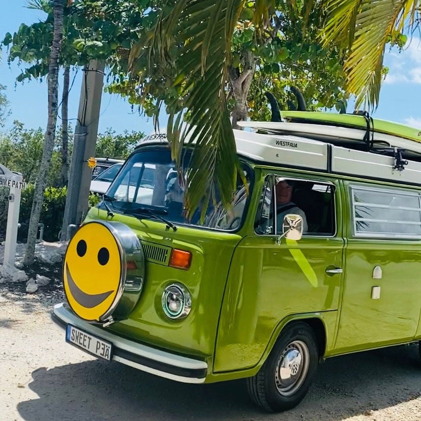 Iconic Volkswagen Westfalia camper van arrives at Big Pine Key in Florida for Keys Westyfest.