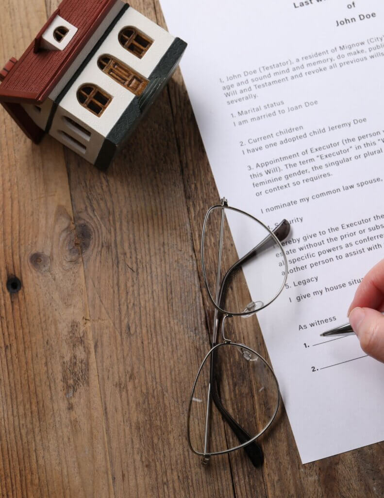 Hand signing legal paperwork