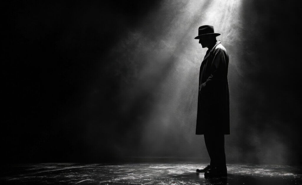 Stock photo of detective for Murder mystery event at Holiday RV Park in Leesburg, FL