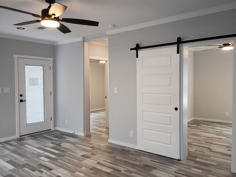 Entry way in a manufactured home for sale in Lakeland, Florida at Cypress Lakes Village.